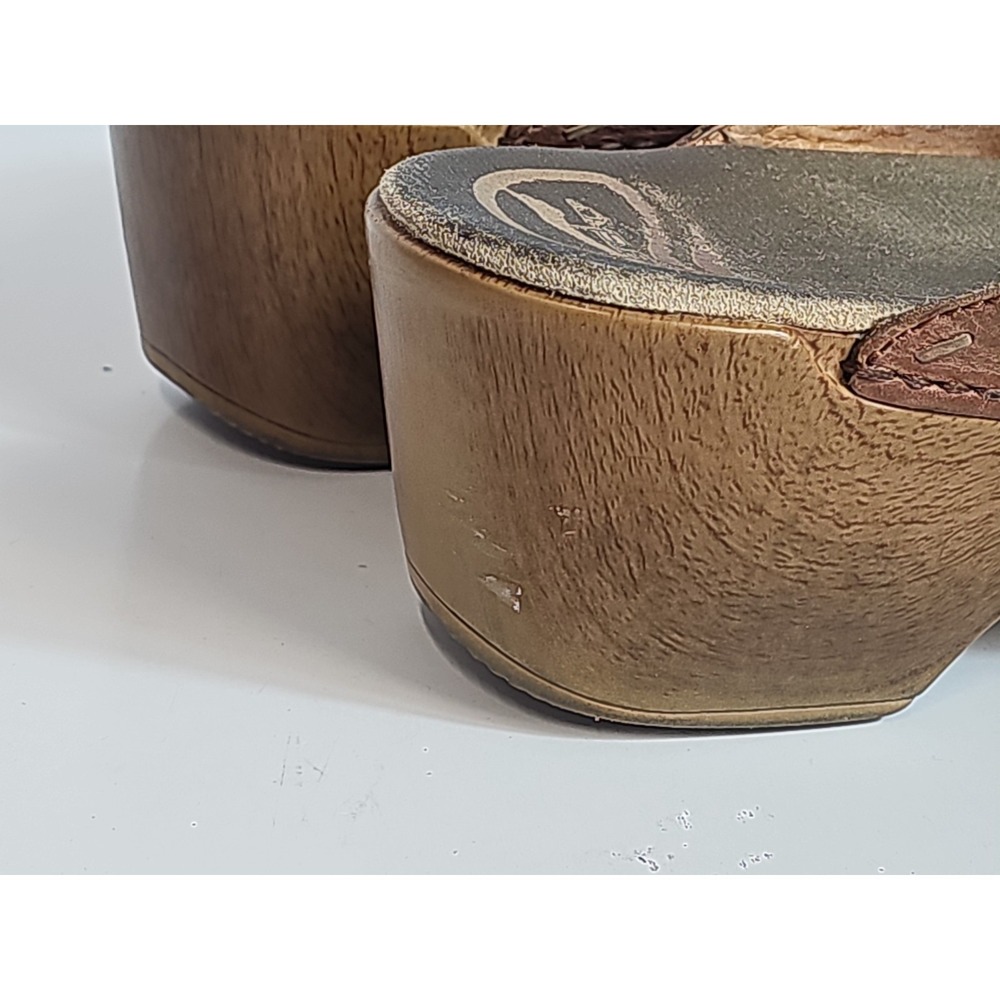Dansko Womens Size 40/9.5 Slip On Clog Sandals Sunny Brown Leather Wedge Slides - Picture 9 of 12